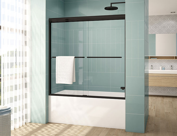 matte black tub enclosure