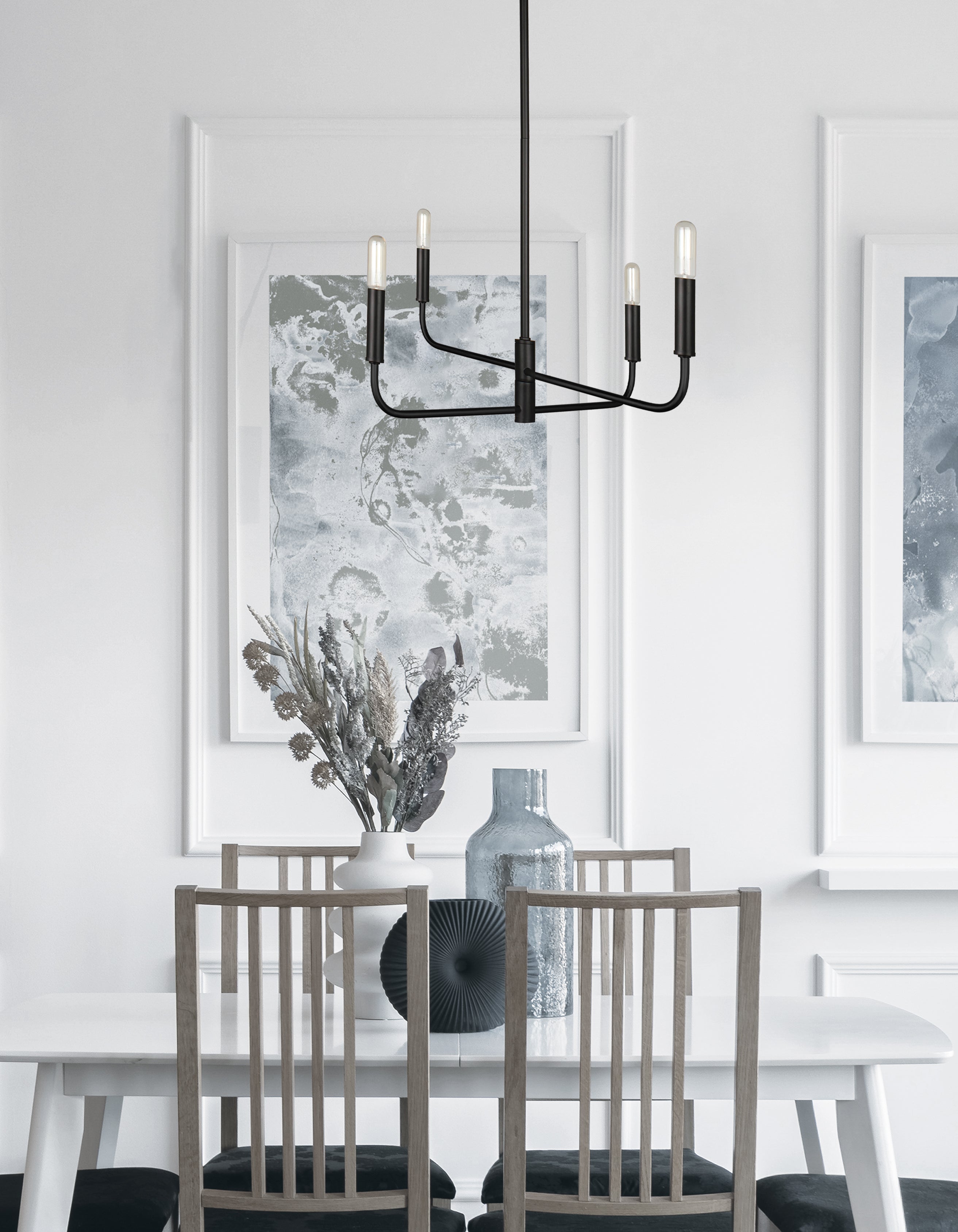 matte black chandeliers