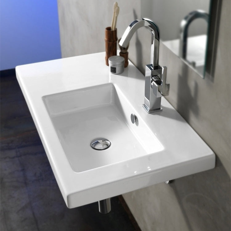 white bathroom sink