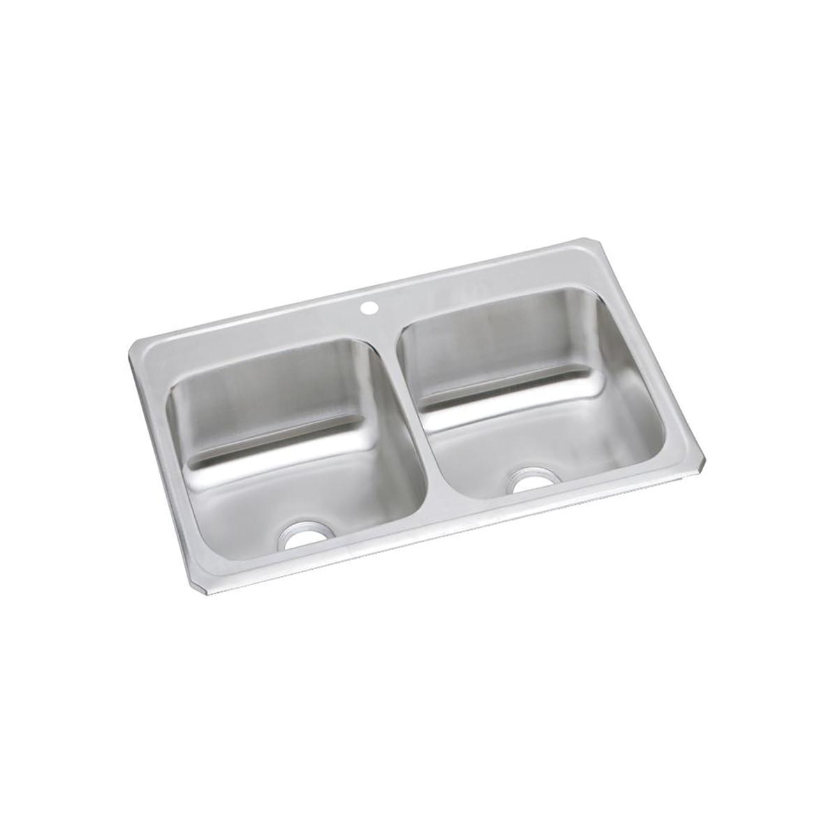 Elkay Celebrity 43" x 22" x 6-7/8", Equal Double Bowl Drop-in Sink