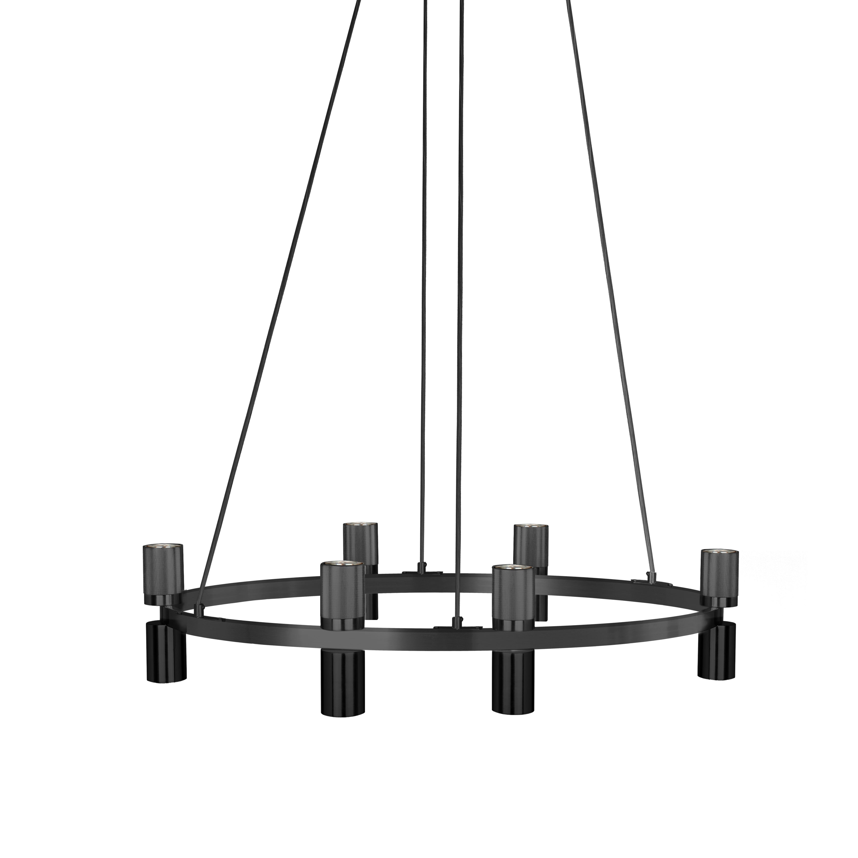 matte black chandeliers
