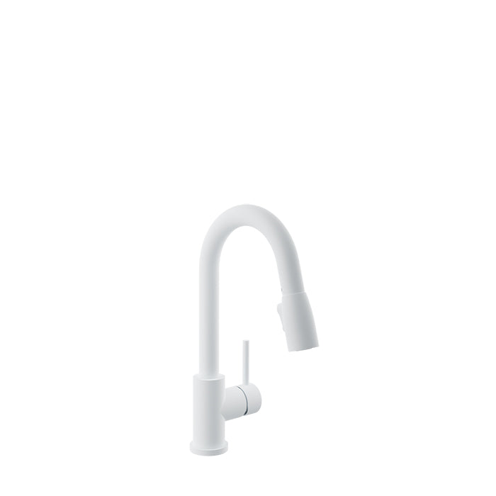 Baril Unick Single Hole Bar/Prep Kitchen Faucet with 2-Function Pull-Down Spray