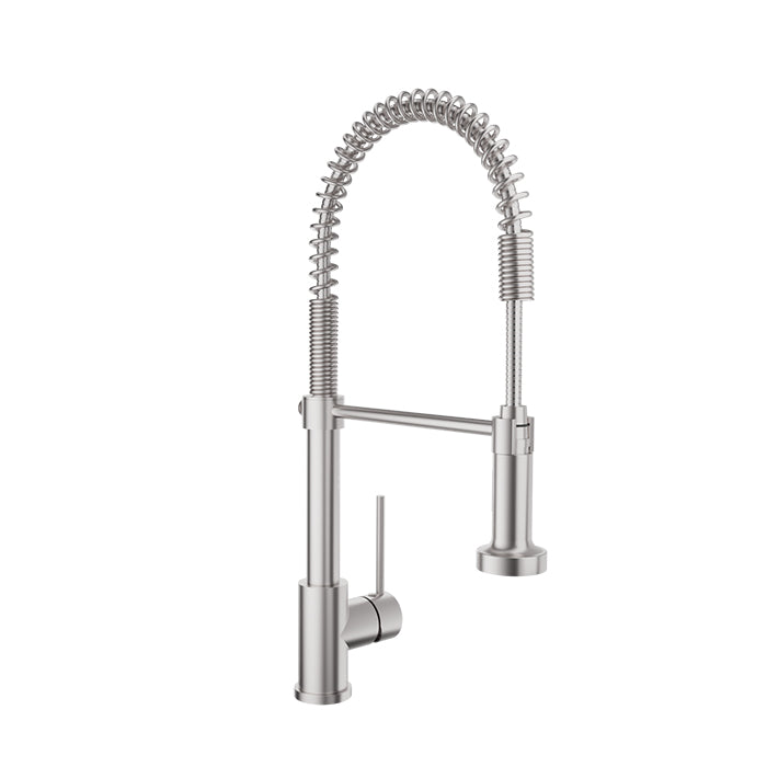 Baril Tech Industrial Style Single Hole Kitchen Faucet with 2-Function Spray