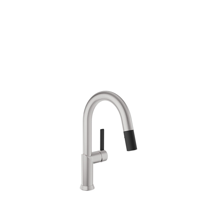 Baril Vision Single Hole Bar/Prep Kitchen Faucet with 2-Function Pull-Down Spray