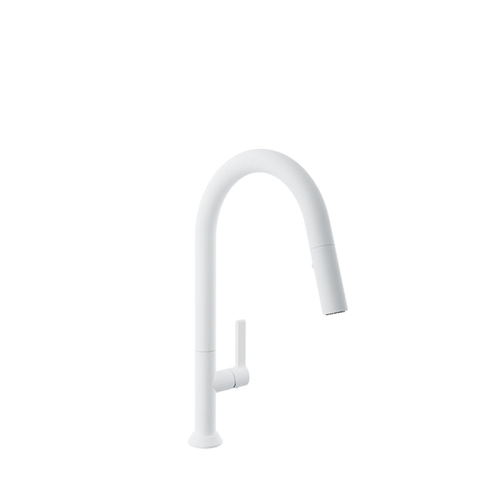 Baril Arte High Single Hole Kitchen Faucet with 2-Function Pull-Down Spray