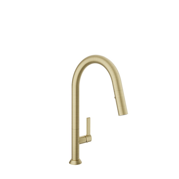 Baril Arte High Single Hole Kitchen Faucet with 2-Function Pull-Down Spray