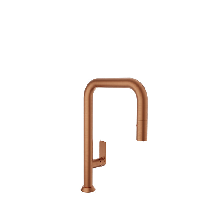 Baril Tube Single Hole Kitchen Faucet with 2-Function Pull-Down Spray