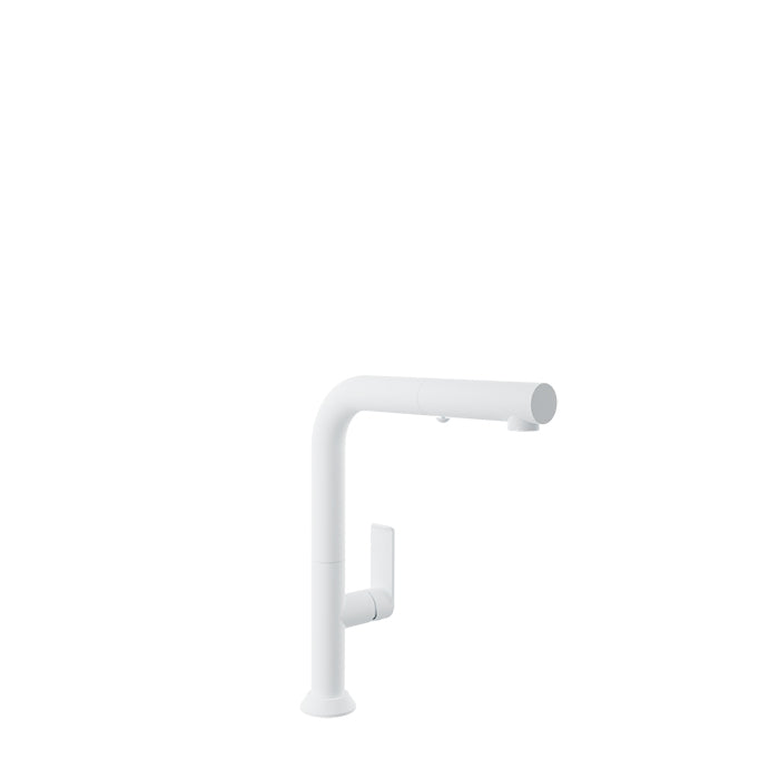 Baril Tube Single Hole Kitchen Faucet with 2-Function Pull-Out Spray