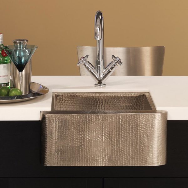 brushed nickel sink