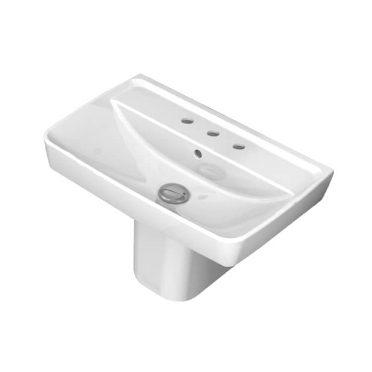 Nameeks Duru Rectangular Wall Mounted Bathroom Sink