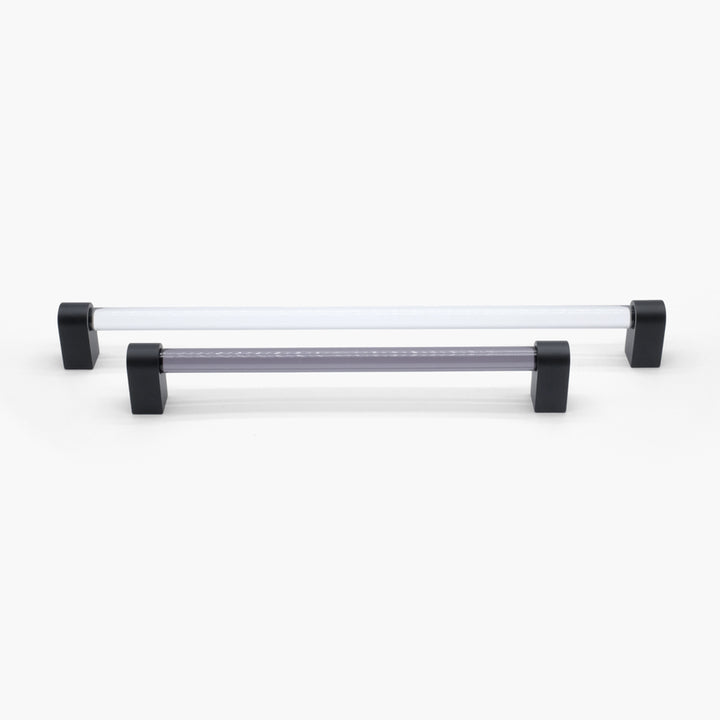 smoke acrylic,matte black pull