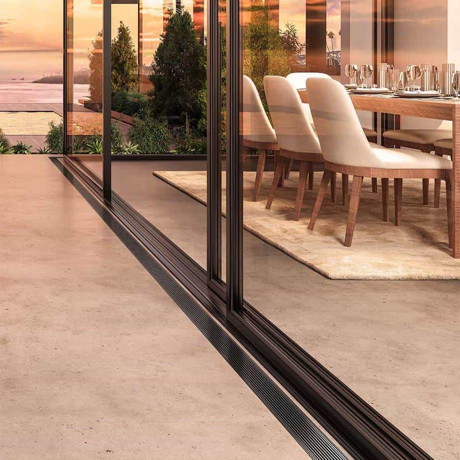 black linear drain