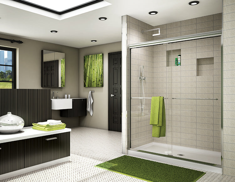 chrome shower door