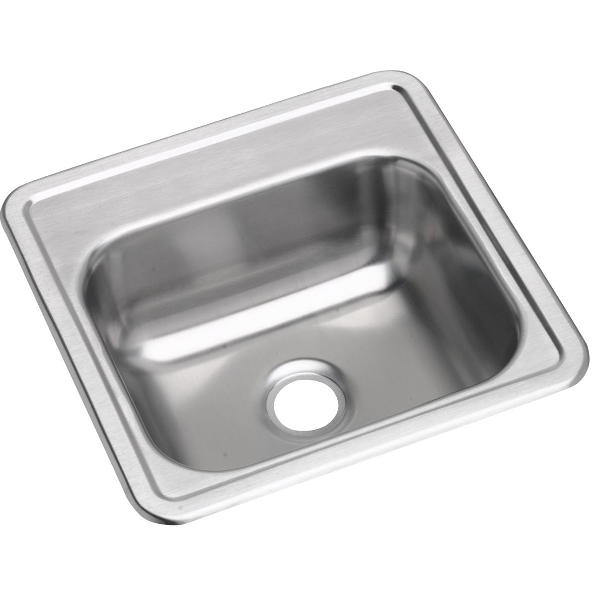 satin single bowl drop-in bar sink