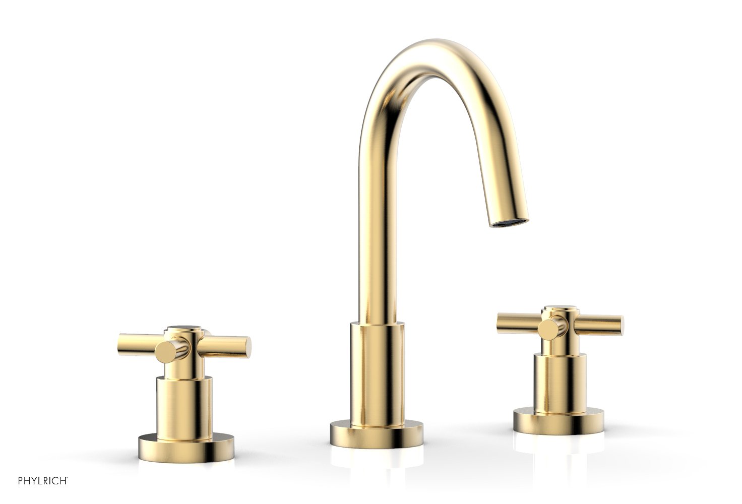 Phylrich BASIC Widespread Faucet, 8 1/2" High Spout, Tubular Cross Handles