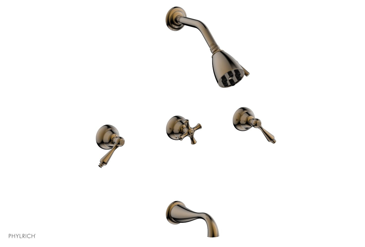 Phylrich REVERE & SAVANNAH Three Handle Tub and Shower Set