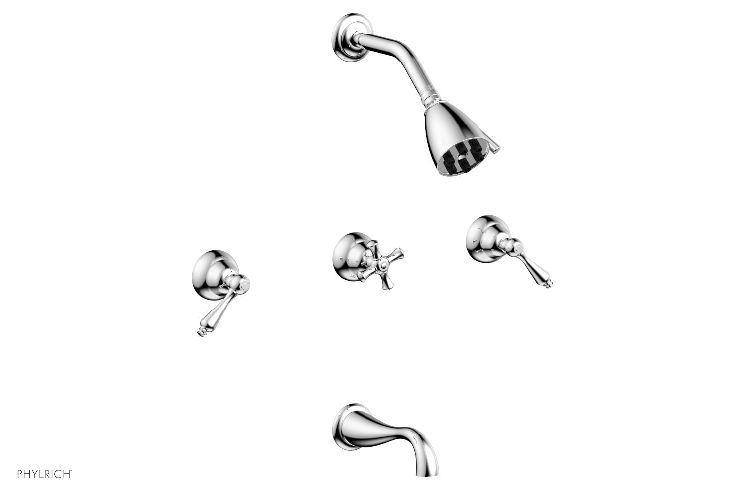 polished chrome shower set