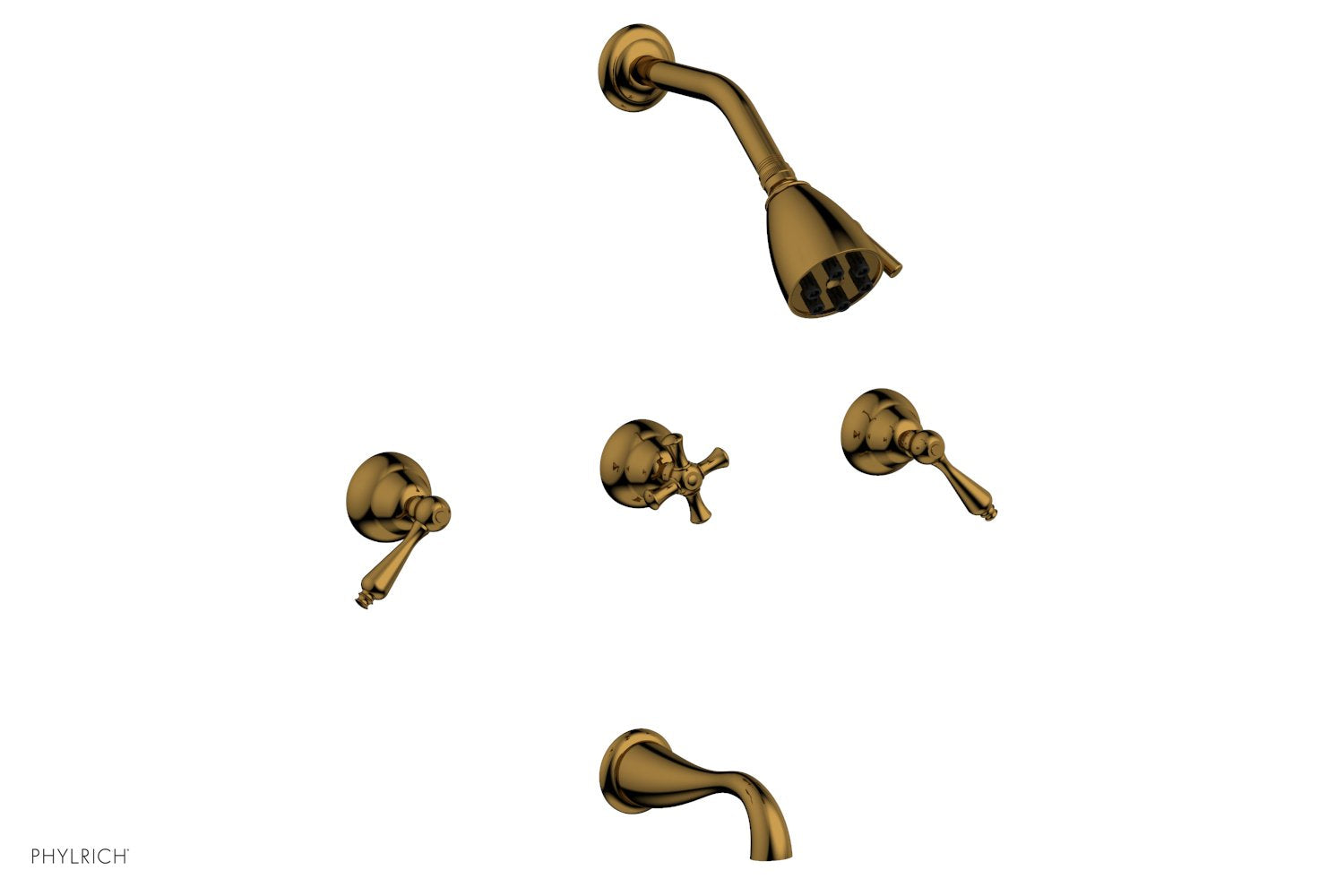 Phylrich REVERE & SAVANNAH Three Handle Tub and Shower Set