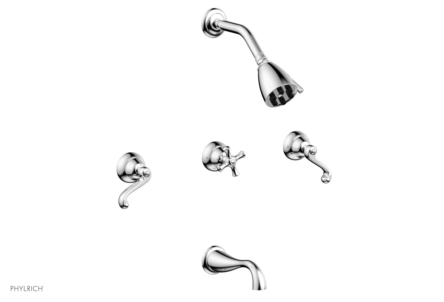 polished chrome shower set