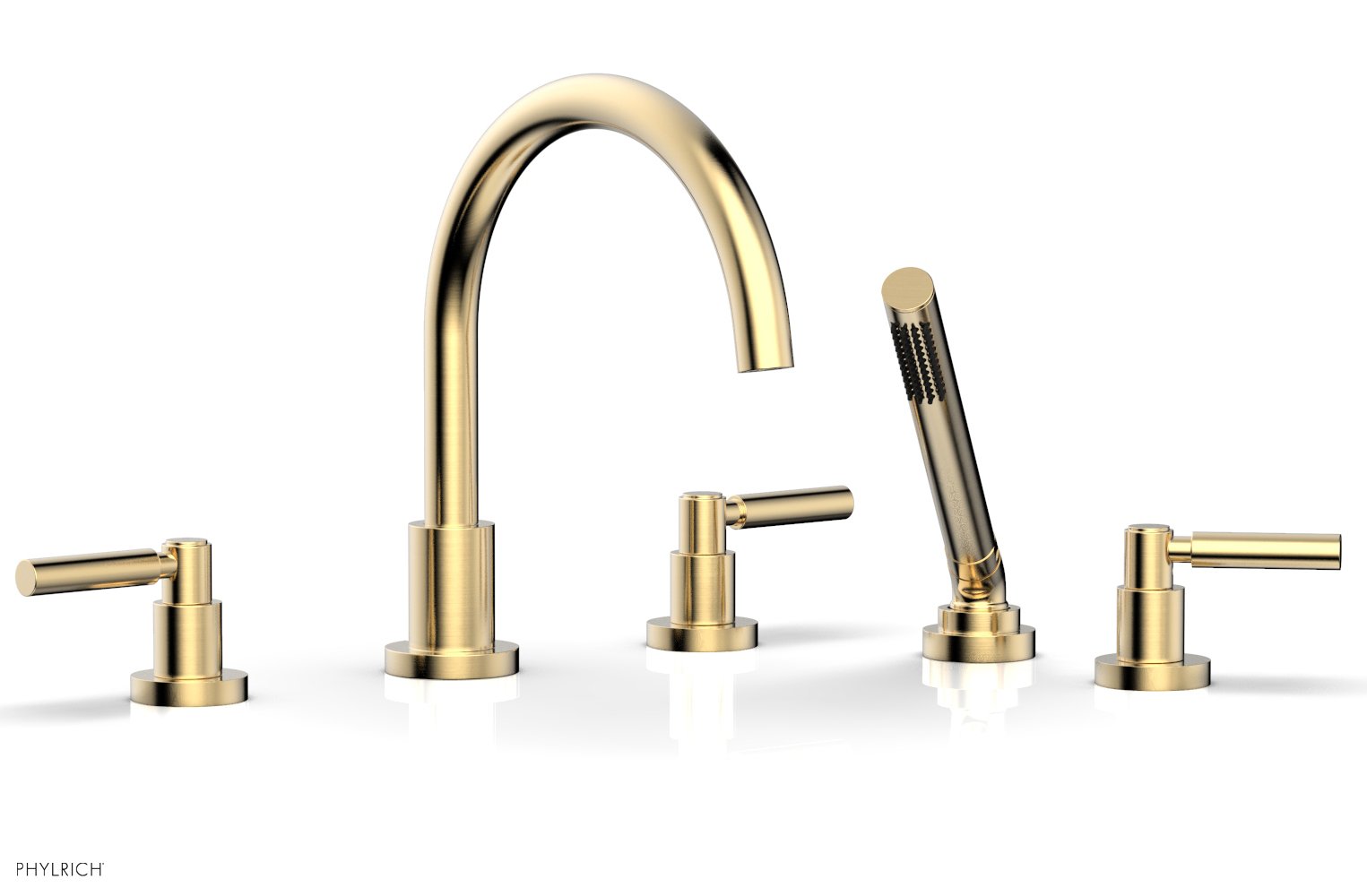 Phylrich BASIC Deck Tub Set with Hand Shower - Lever Handles