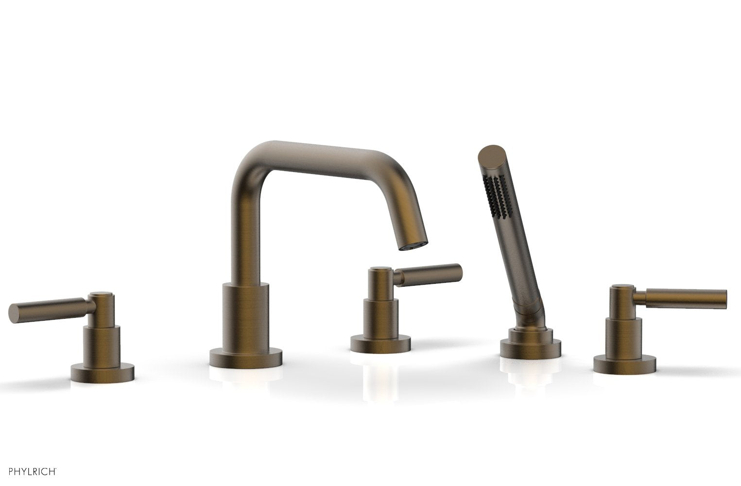 Phylrich BASIC Deck Tub Set with Hand Shower - Lever Handles