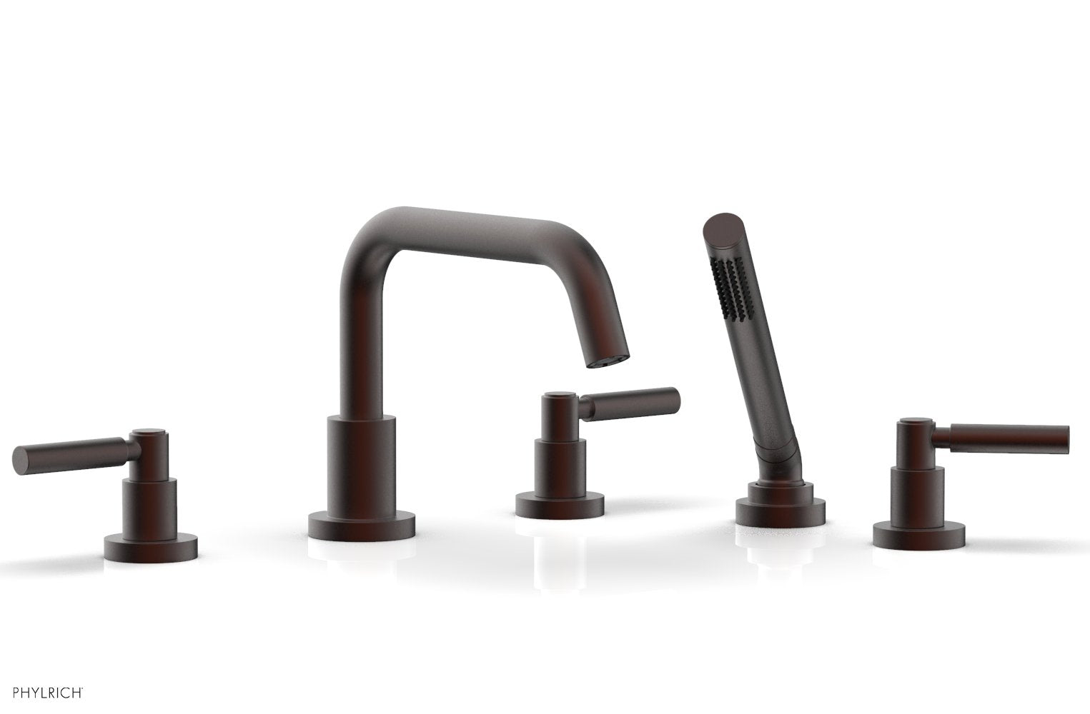 Phylrich BASIC Deck Tub Set with Hand Shower - Lever Handles