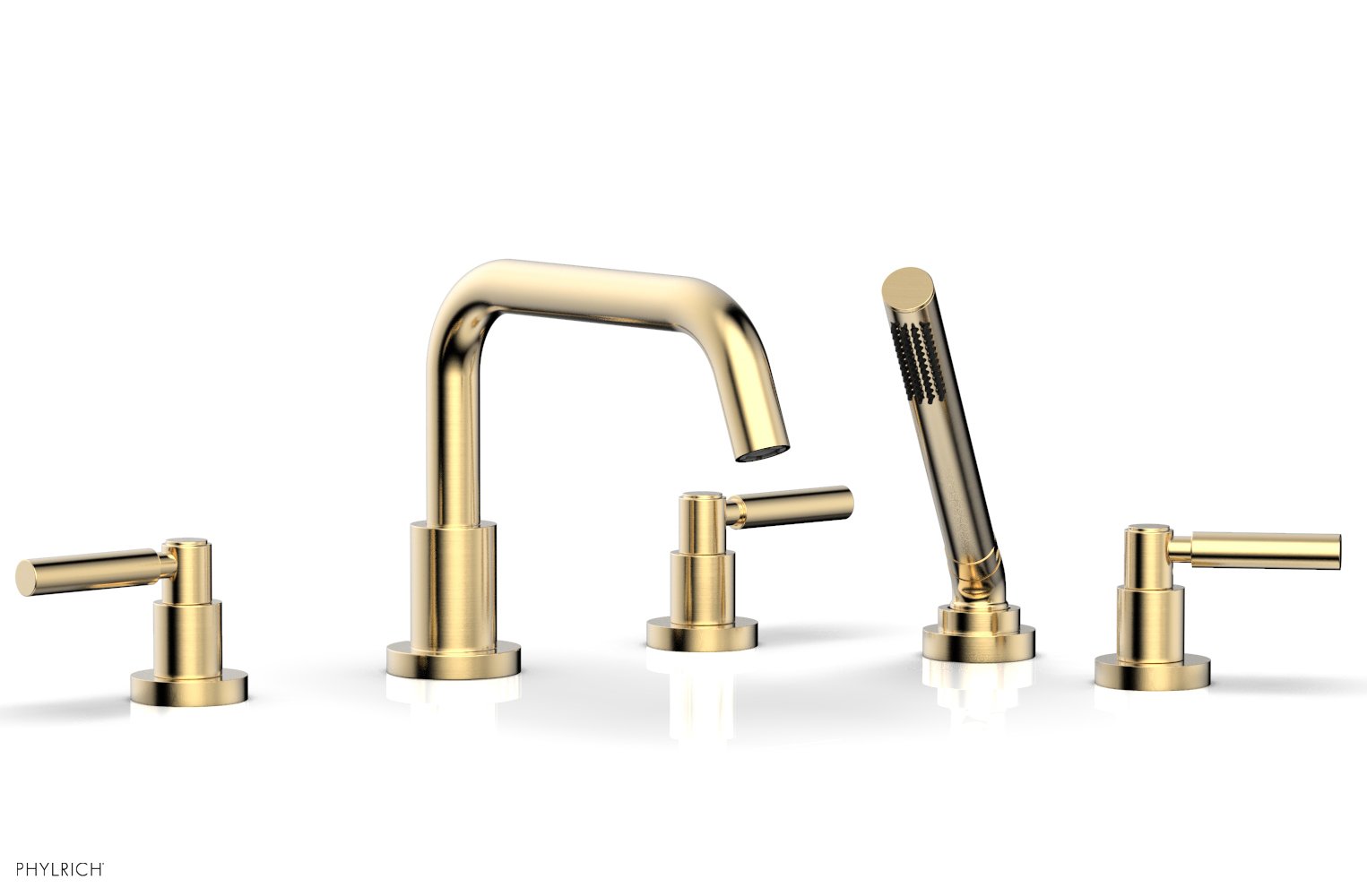 Phylrich BASIC Deck Tub Set with Hand Shower - Lever Handles