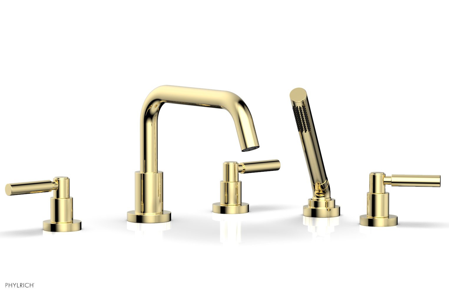 Phylrich BASIC Deck Tub Set with Hand Shower - Lever Handles