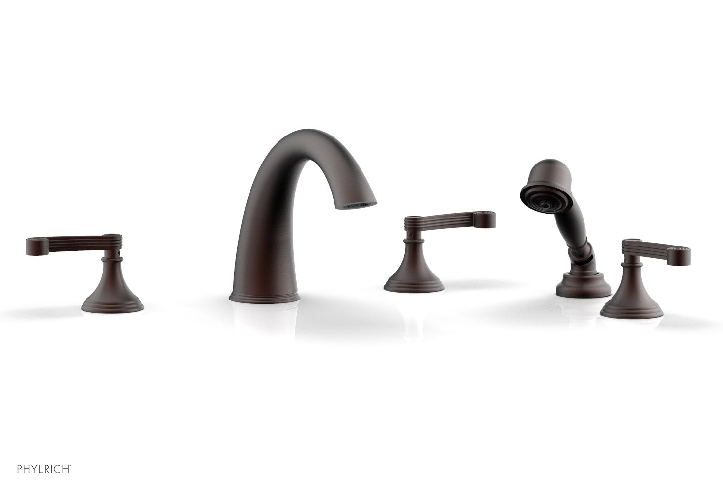 Phylrich 3RING Deck Tub Set with Hand Shower