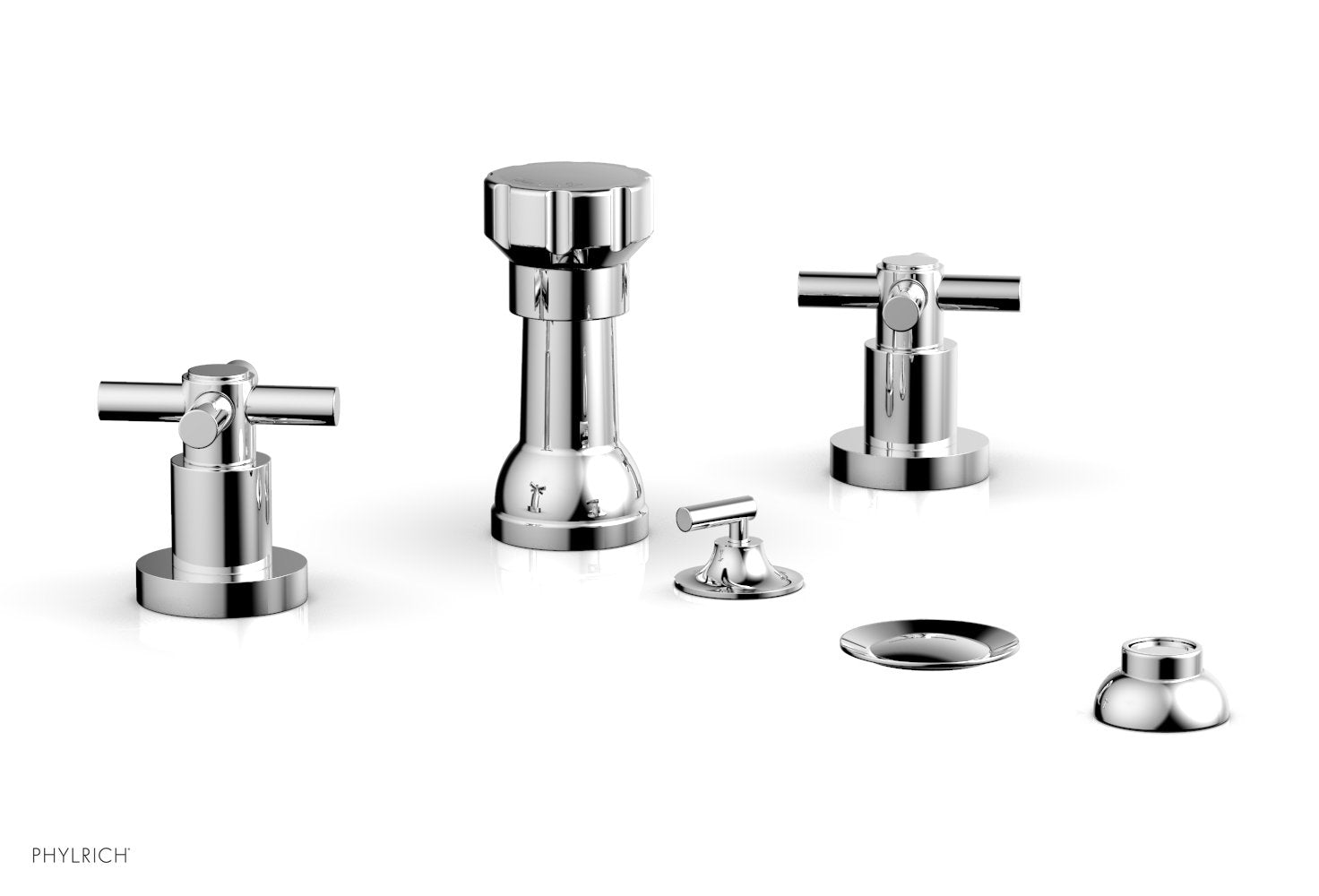 polished chrome bidet set
