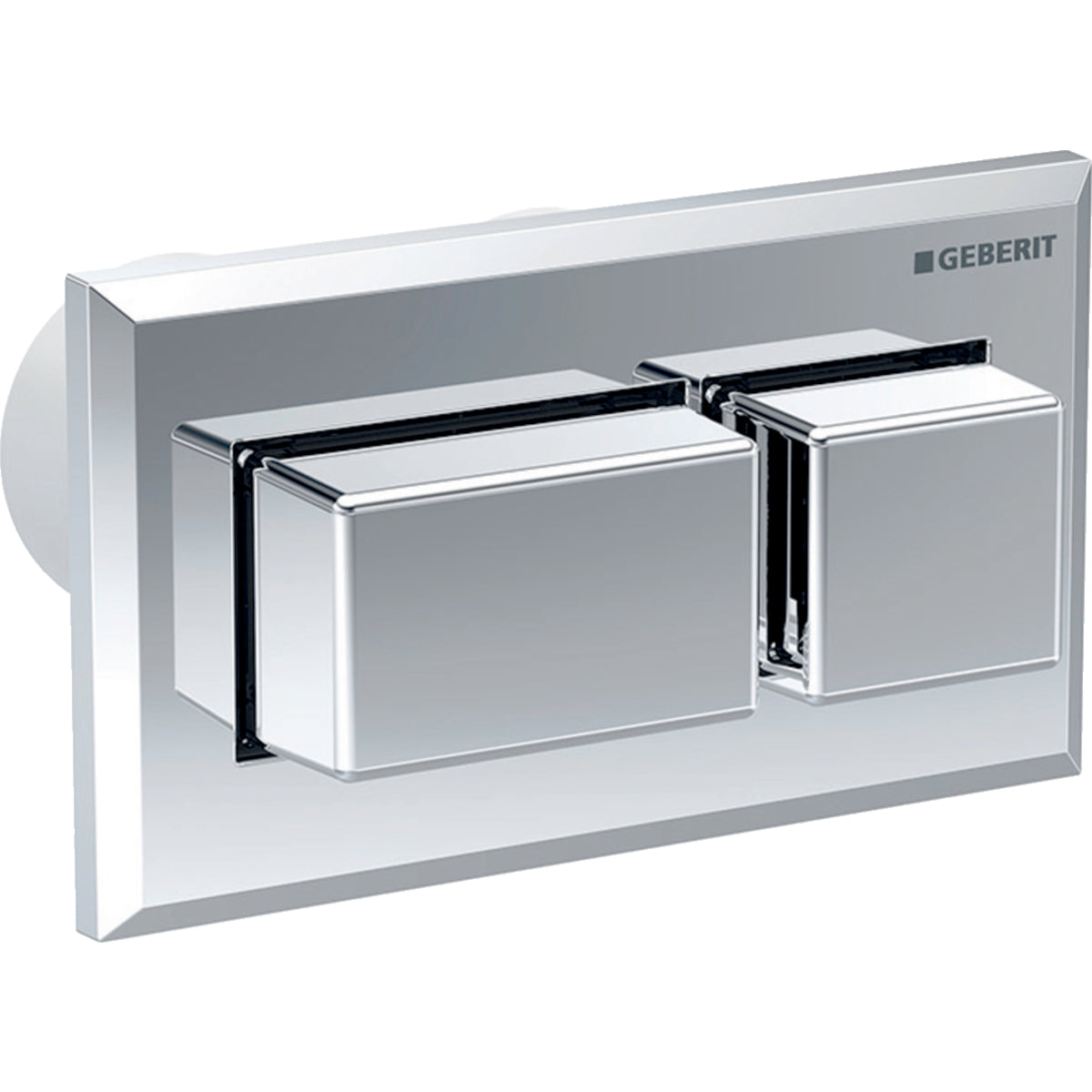 polished chrome flush actuation