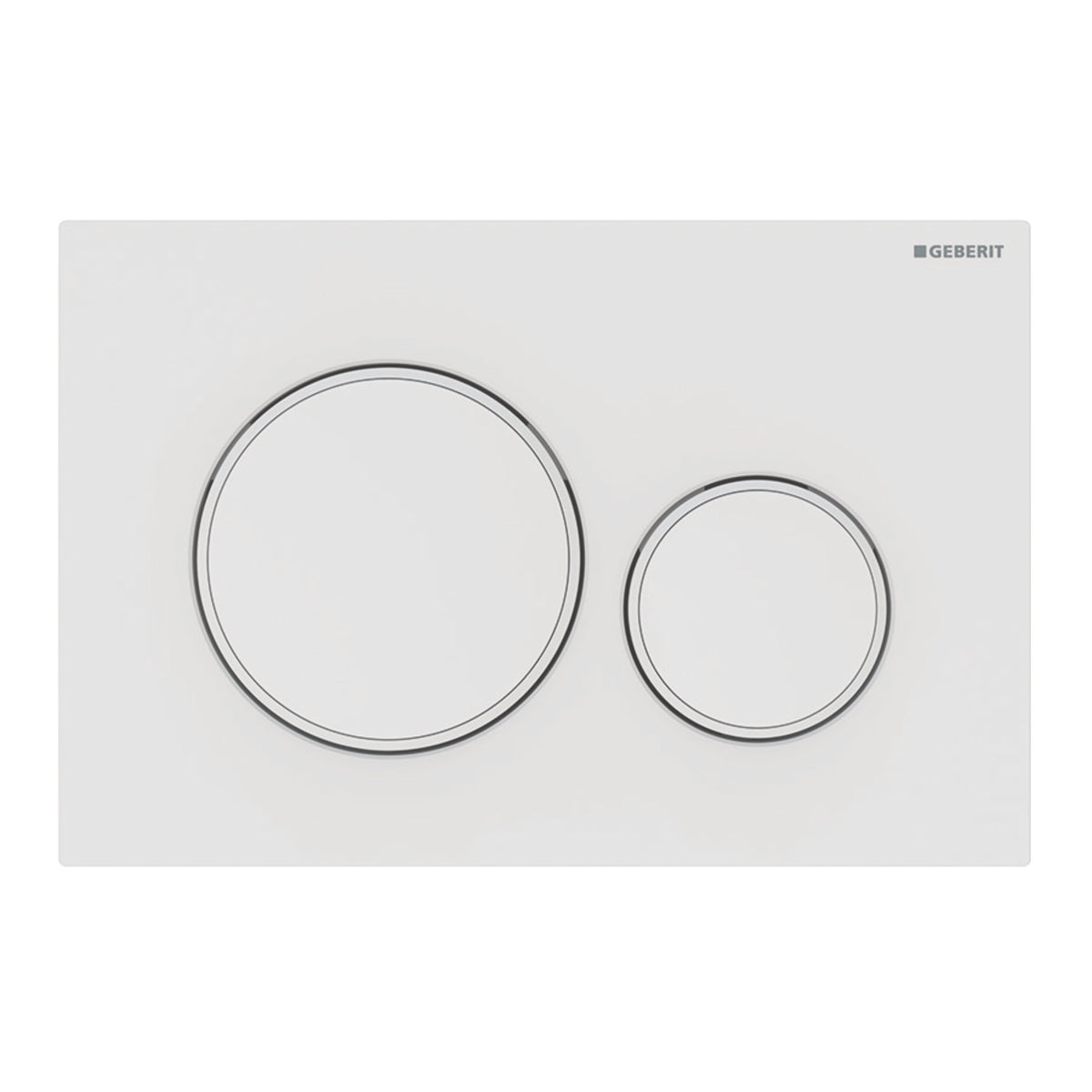 matte white with polished white accent actuator plate