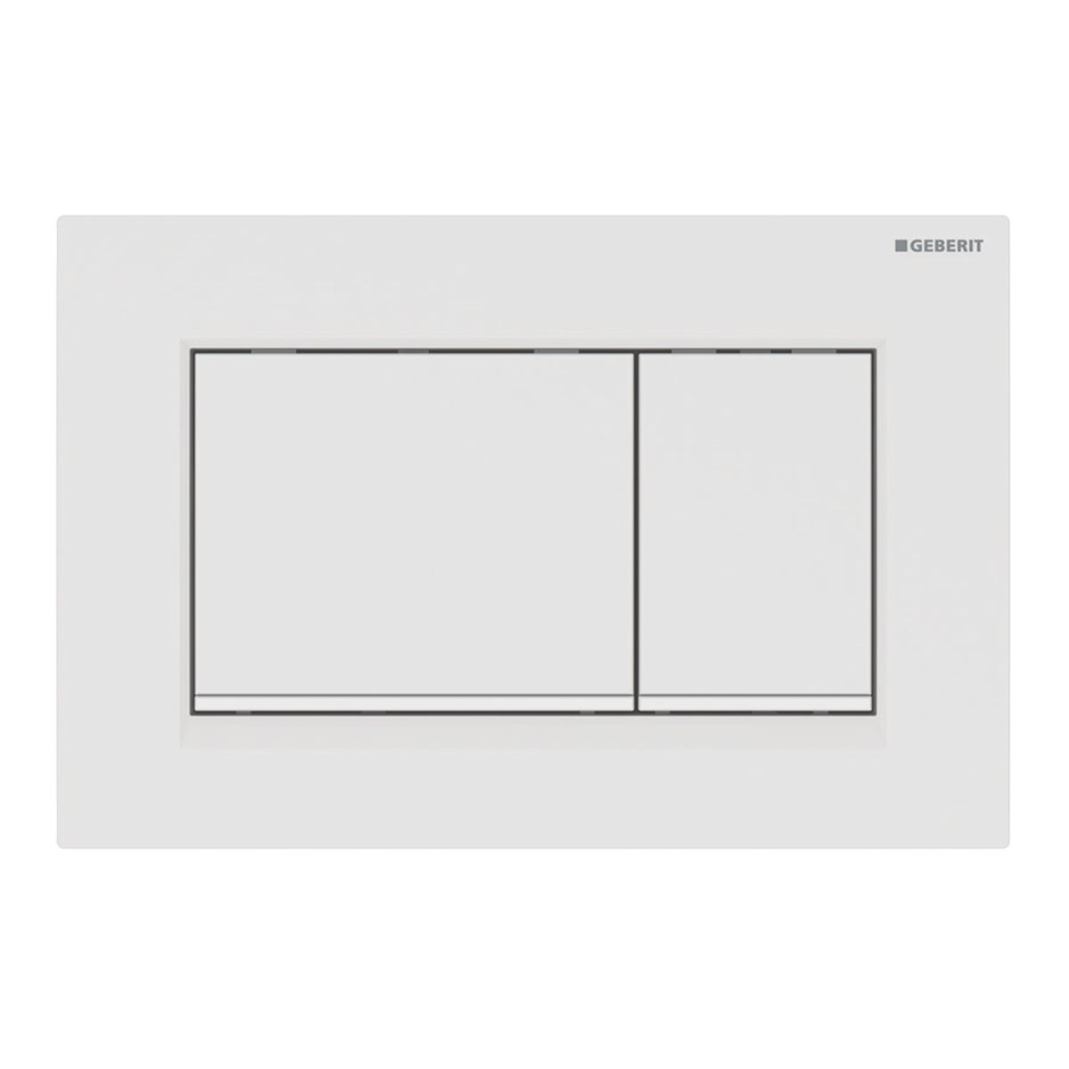 matte white with polished white accent actuator plate
