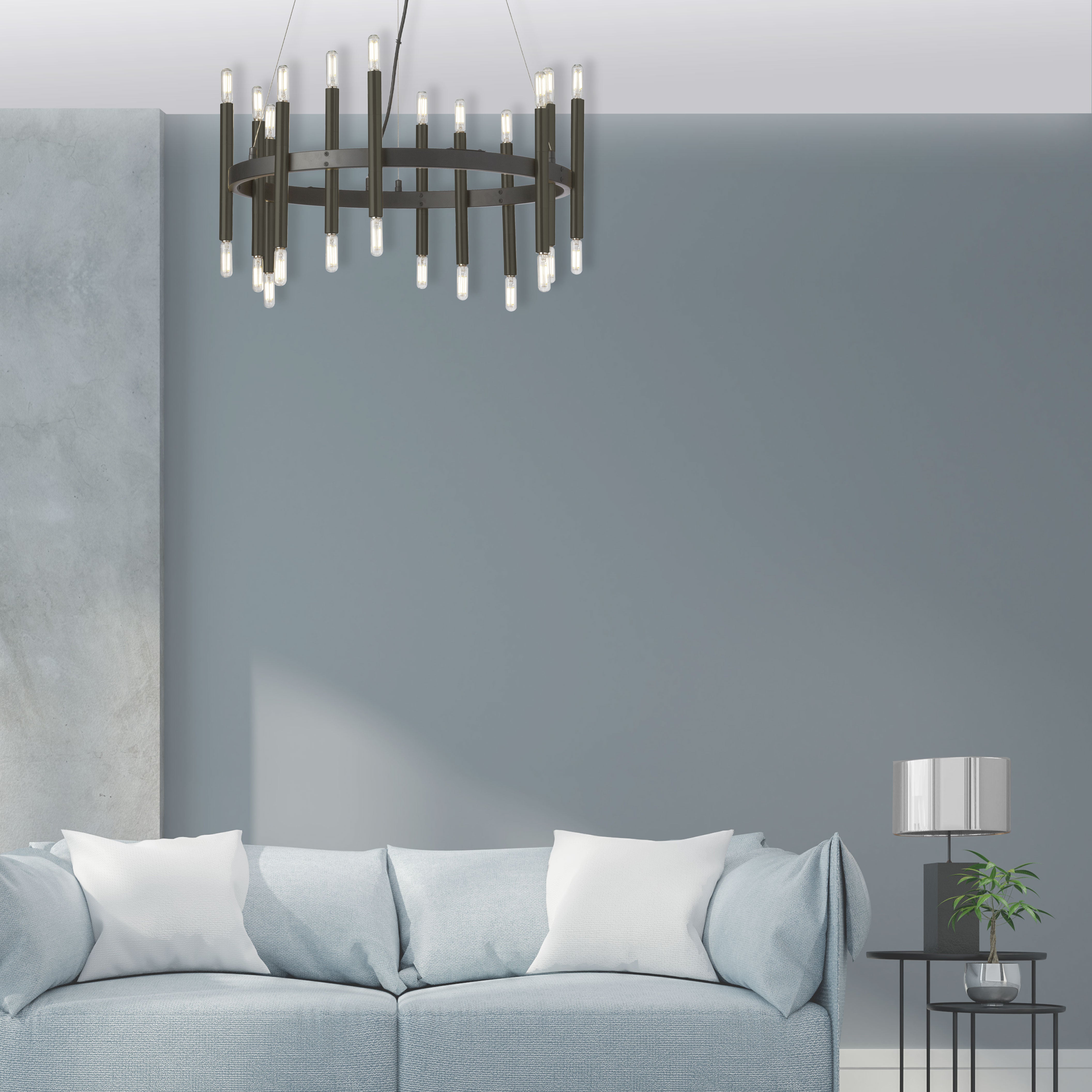 matte black chandeliers
