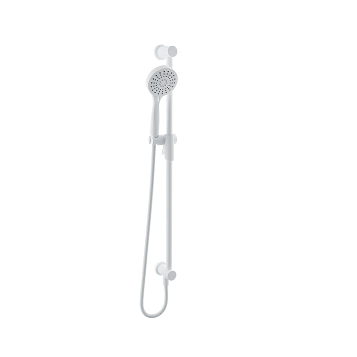 Baril Shower Components Zip+ 3-Spray Sliding Shower Bar with Built-In Elbow Connector