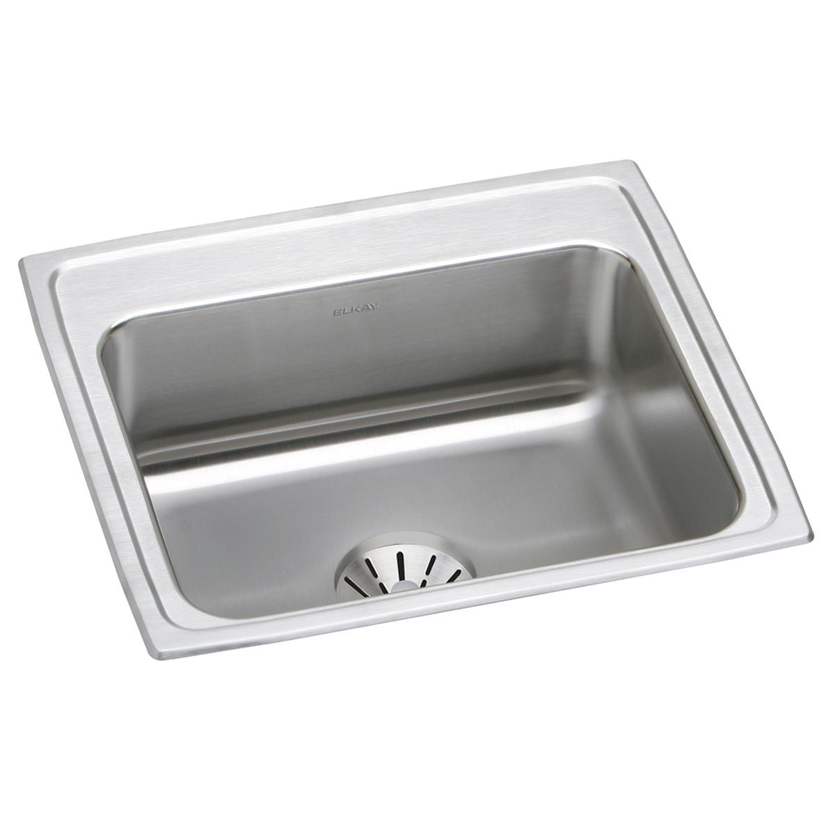 lustrous satin single bowl drop-in sink