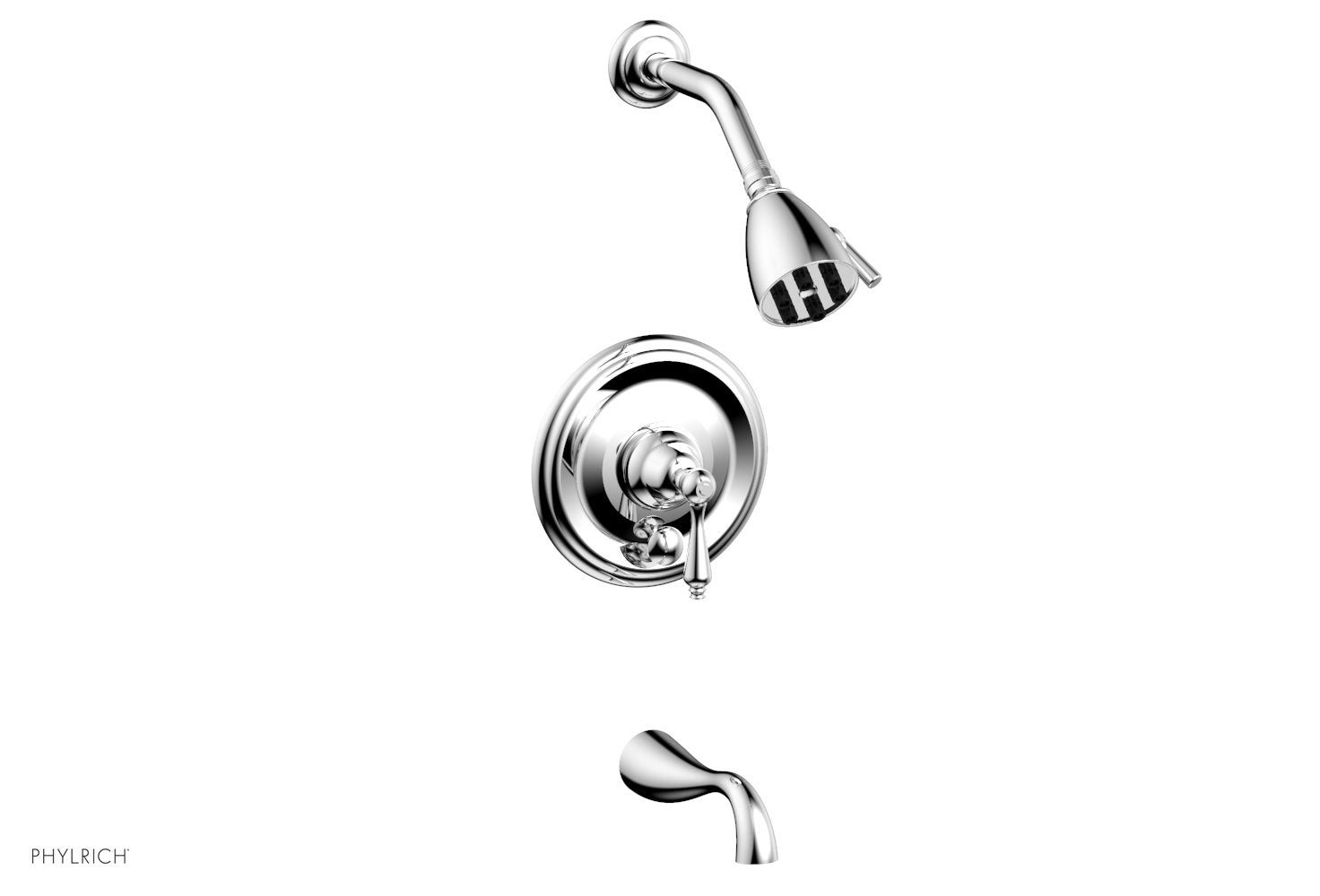 polished chrome shower set