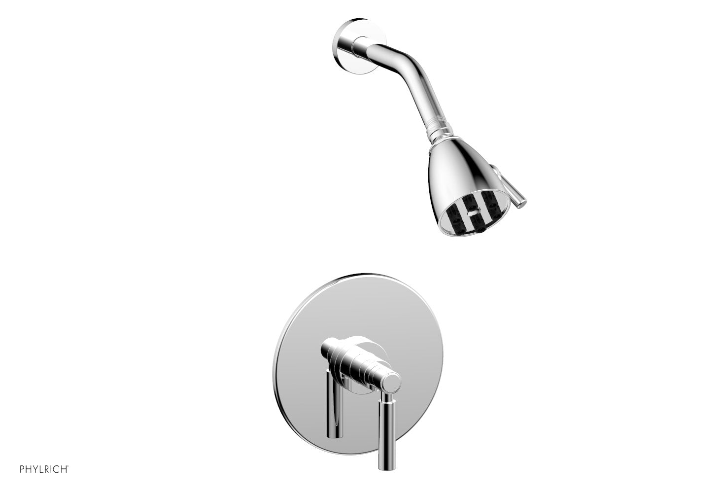 polished chrome shower set