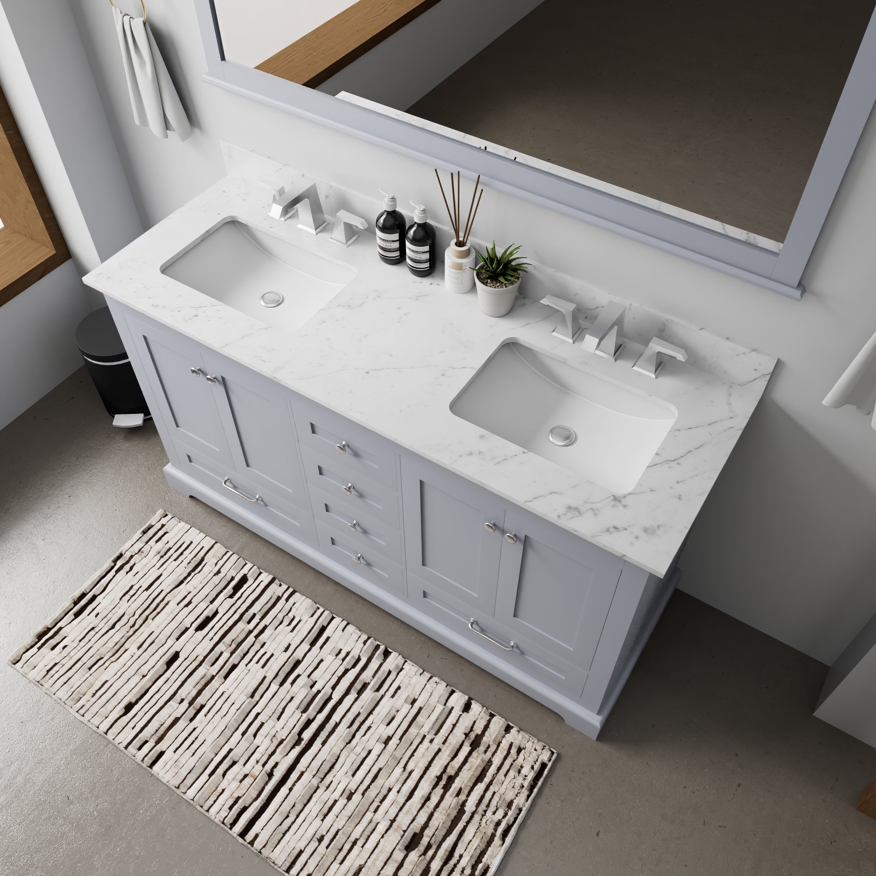 dark grey vanity
