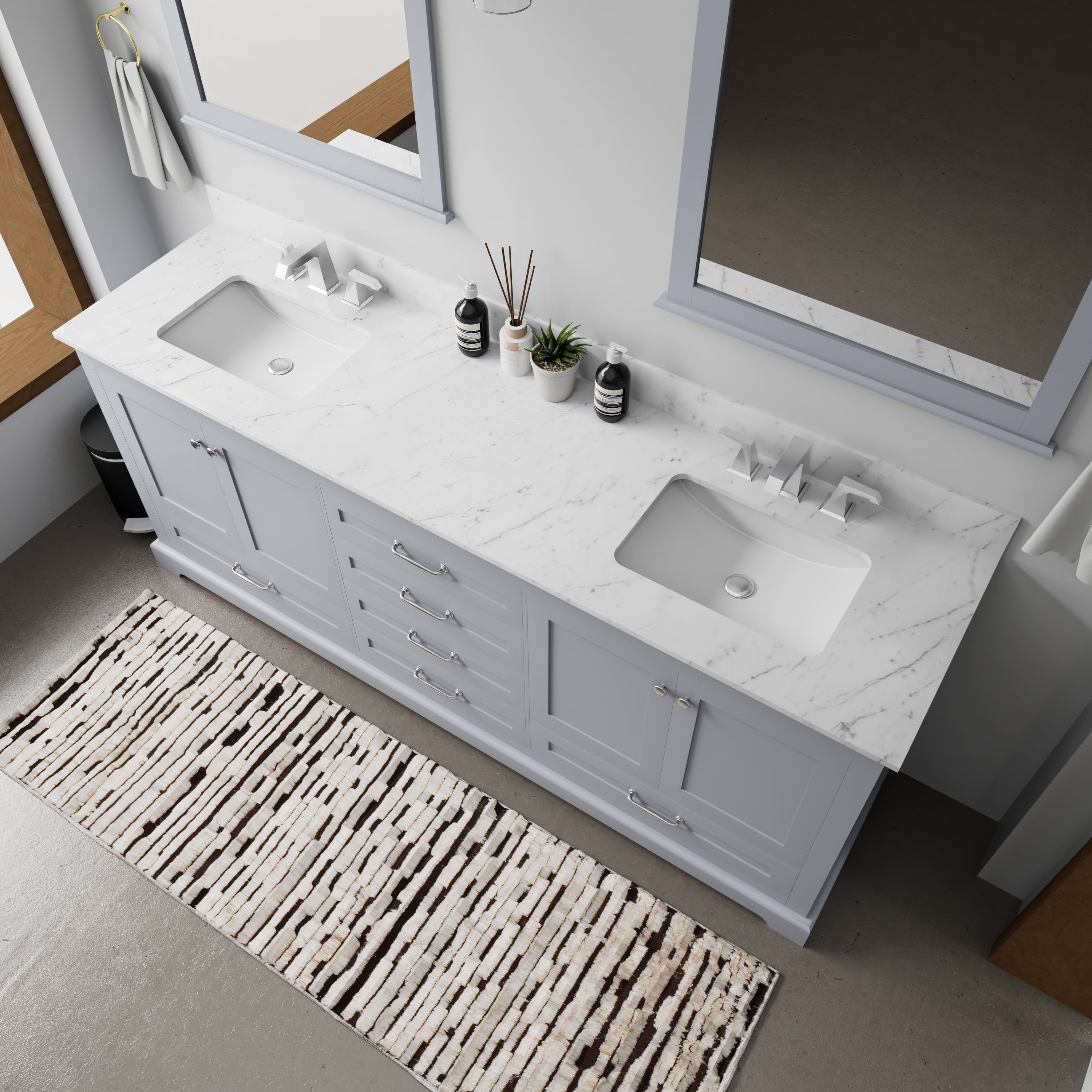 dark grey vanity
