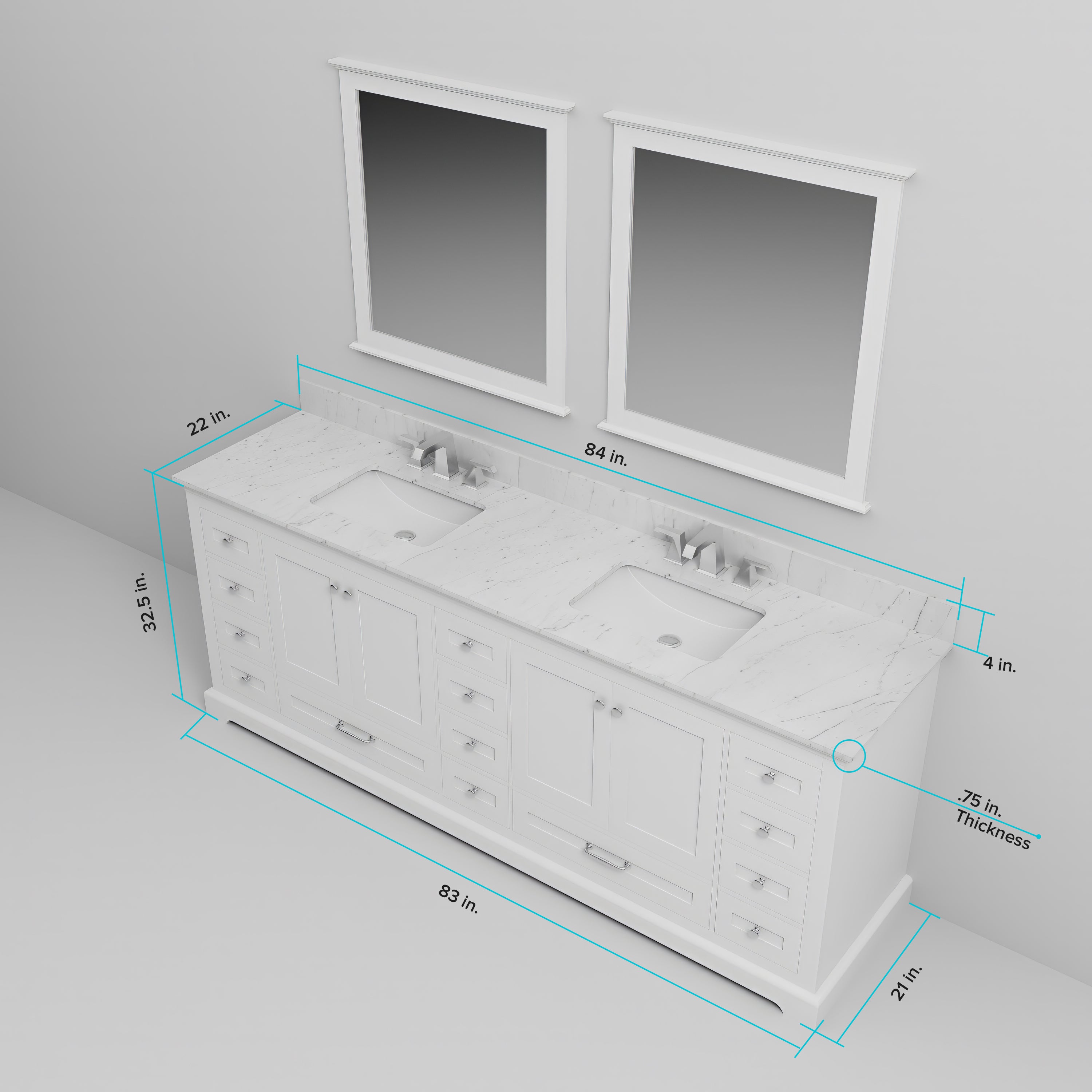 white vanity