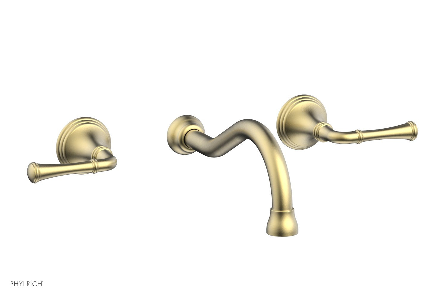 Phylrich 3RING Wall Lavatory Set - Straight Lever Handles