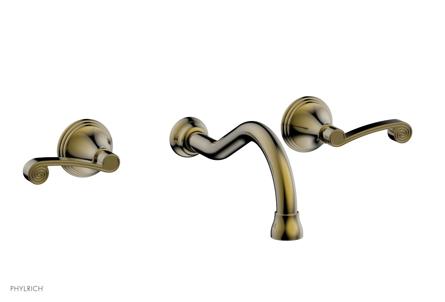 Phylrich 3RING Wall Lavatory Set - Curved Lever Handles