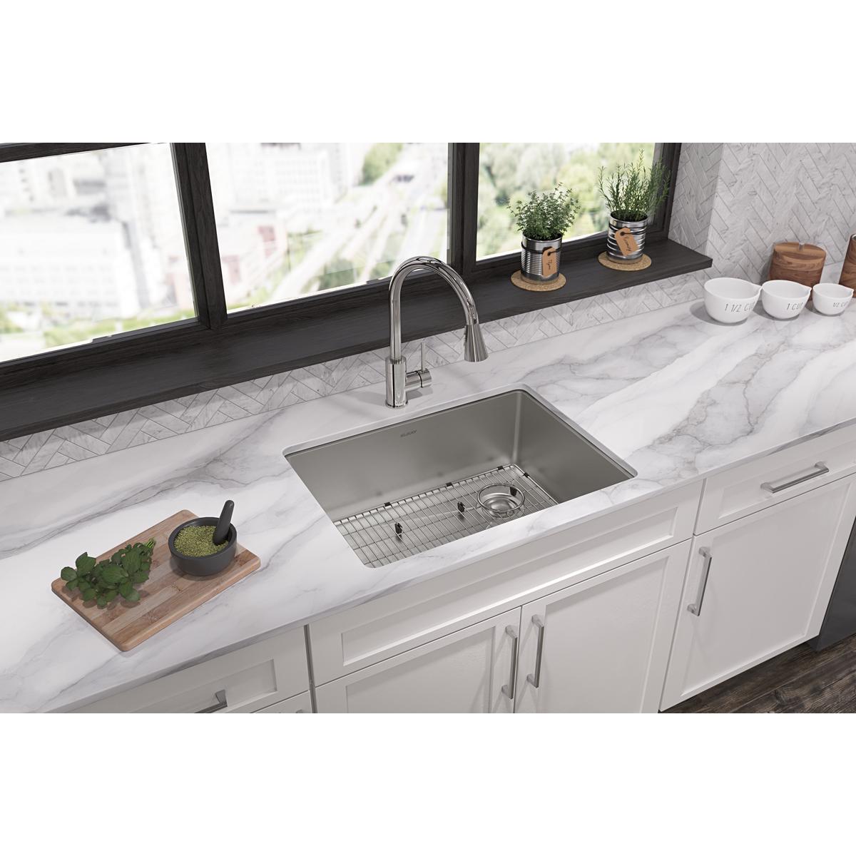 polished satin single bowl undermount sink