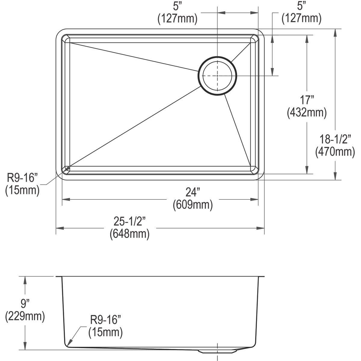 polished satin single bowl undermount sink