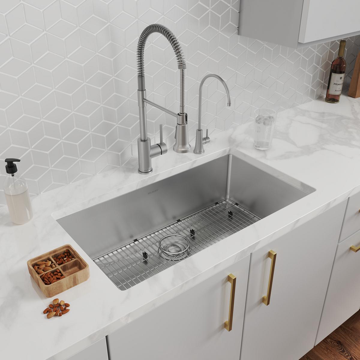 stainless steel single bowl dual mount sink kit
