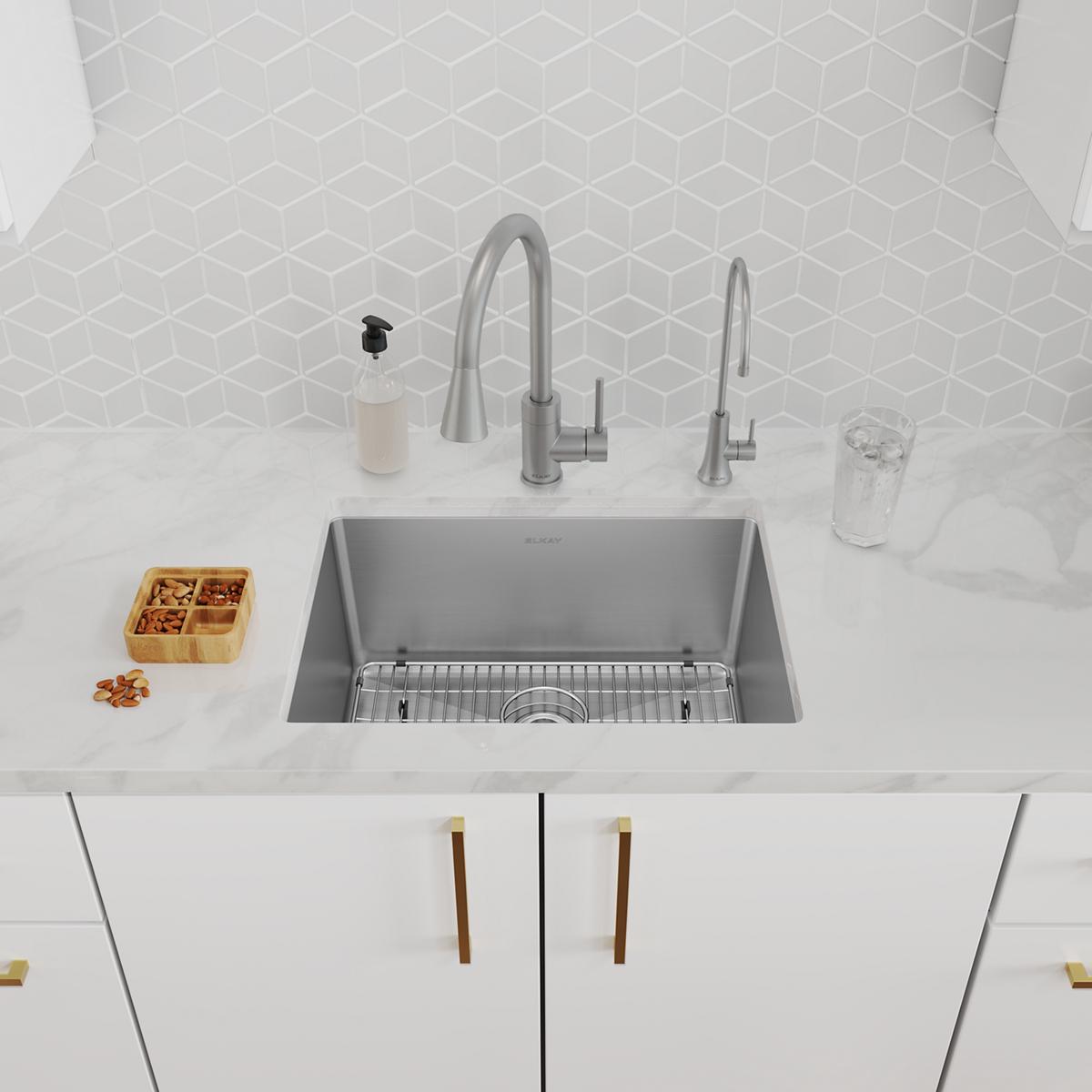 stainless steel single bowl undermount sink kit