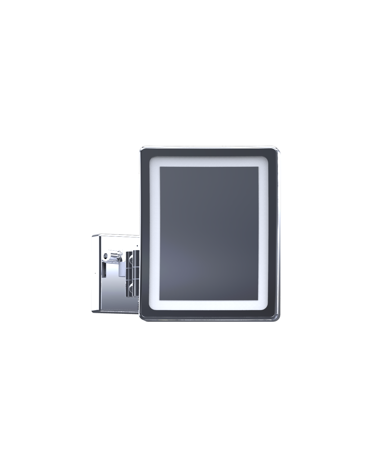 polished chrome mirror
