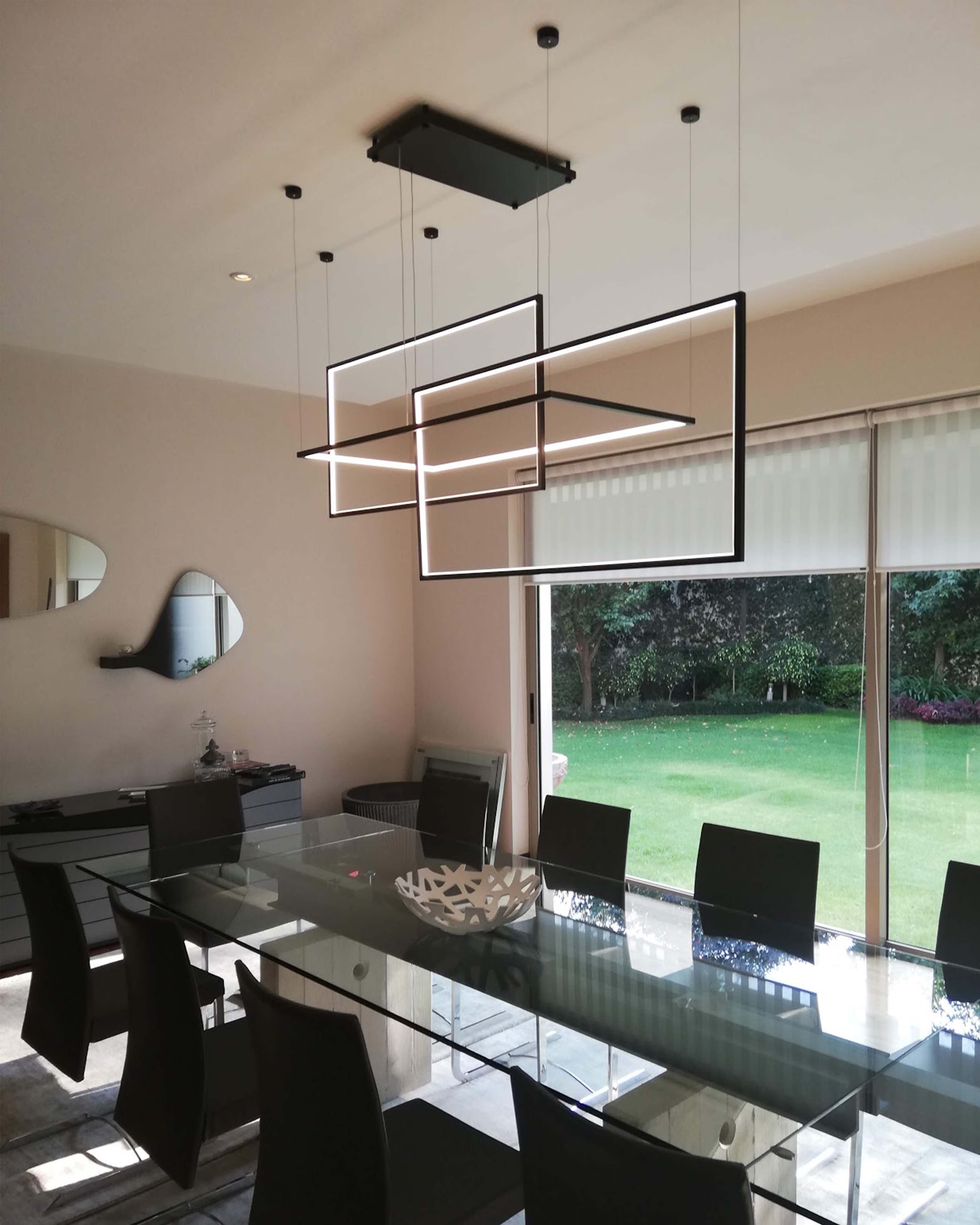 black chandelier