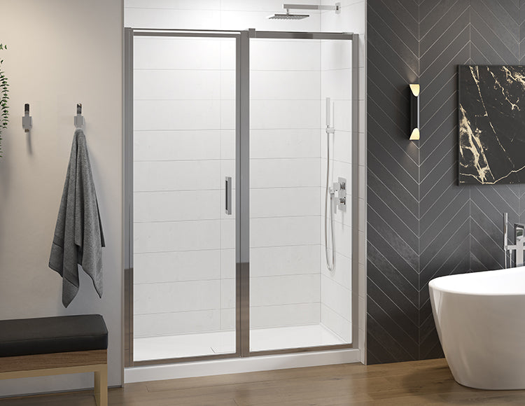 chrome shower door